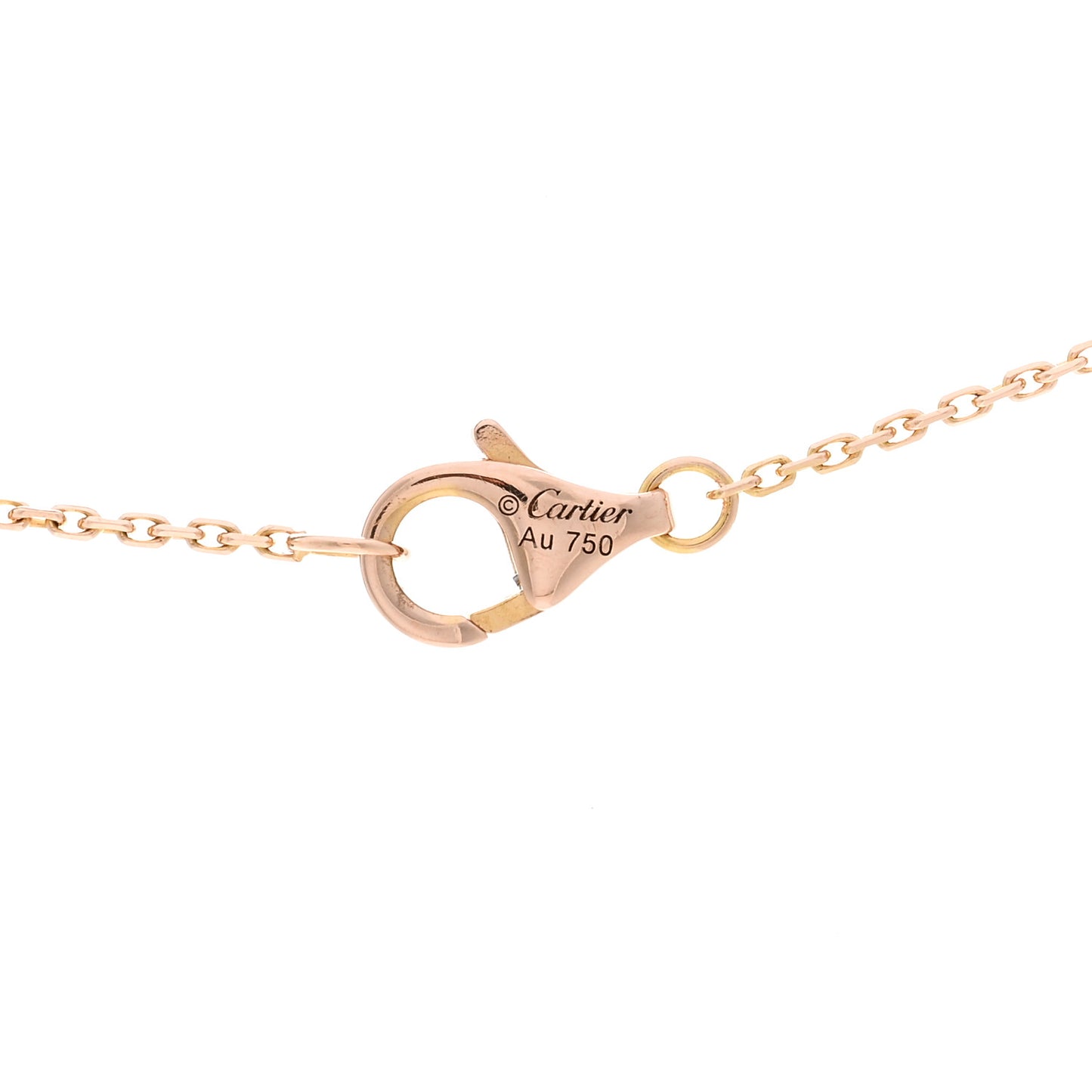 18K Pink Gold Diamond Pink Opal XS Amulette de Cartier Pendant Necklace