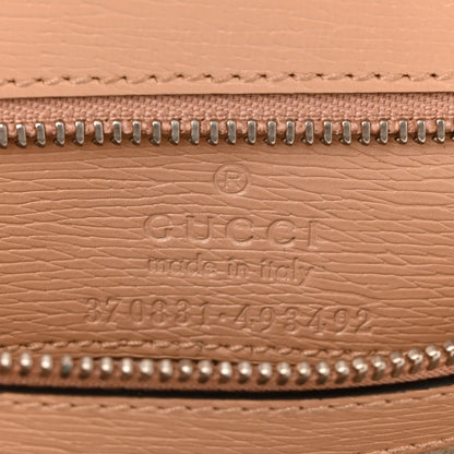 Gucci Shangai Calfskin Blooms Print Small Bamboo Daily Top Handle Bag Pink Apricot Multicolor 6 of 12