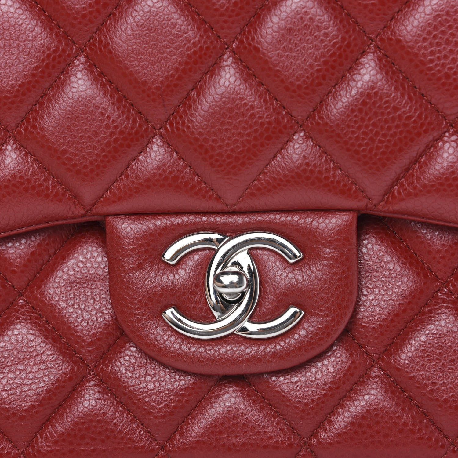 Chanel Caviar Quilted Maxi Double Flap Red 12 of 13