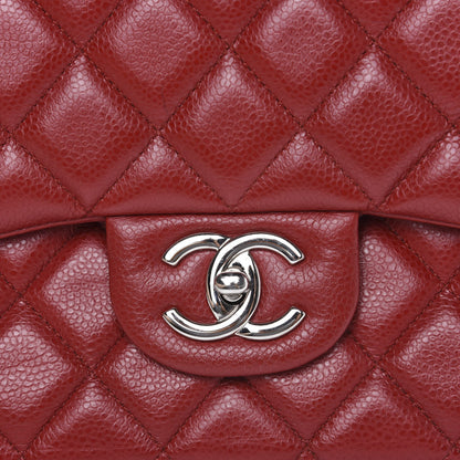 Chanel Caviar Quilted Maxi Double Flap Red 12 of 13