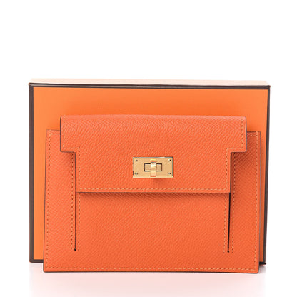 Hermes Epsom Kelly Pocket Compact Wallet Feu 8 of 8