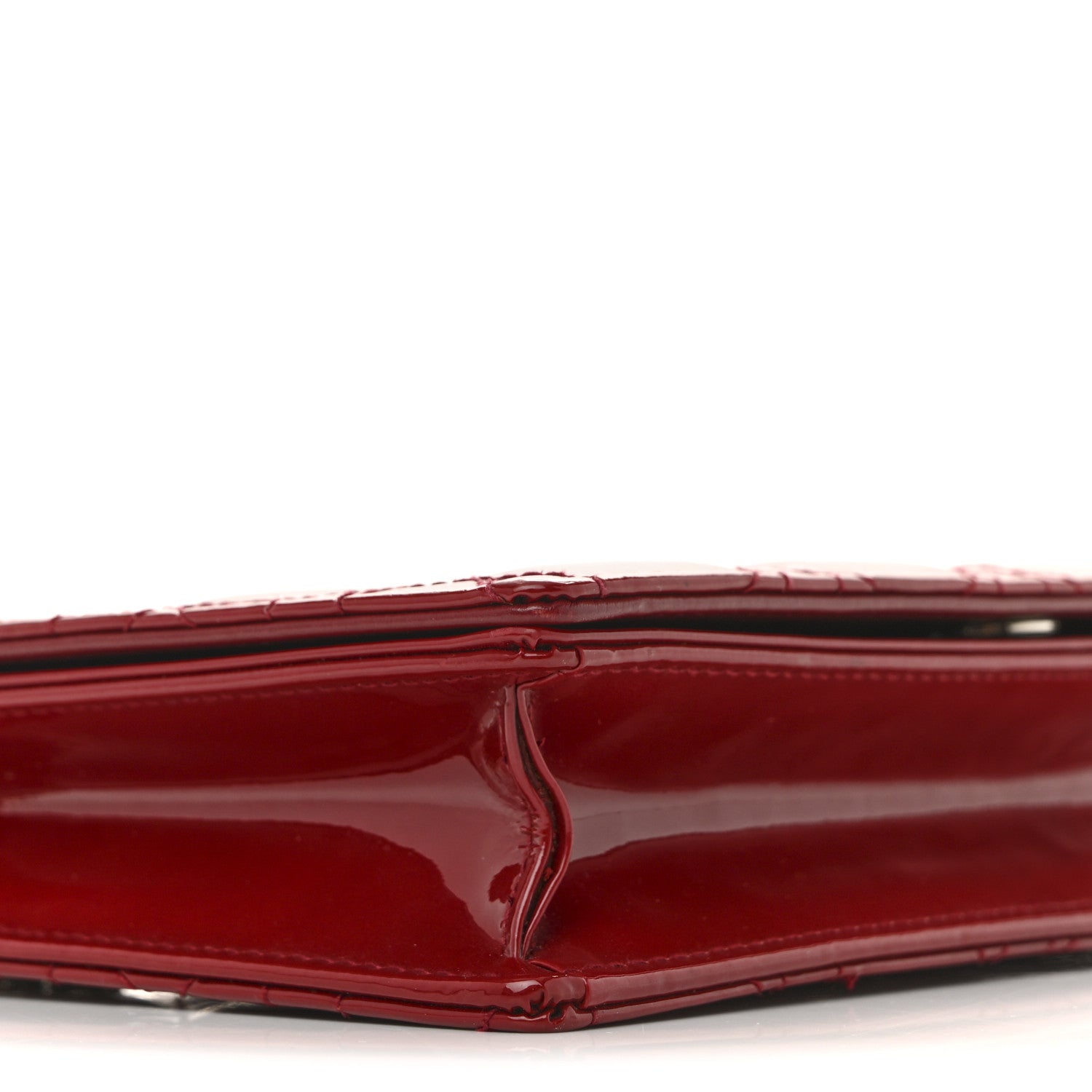 Christian Dior Patent Cannage Lady Dior Clutch Red 11 of 16