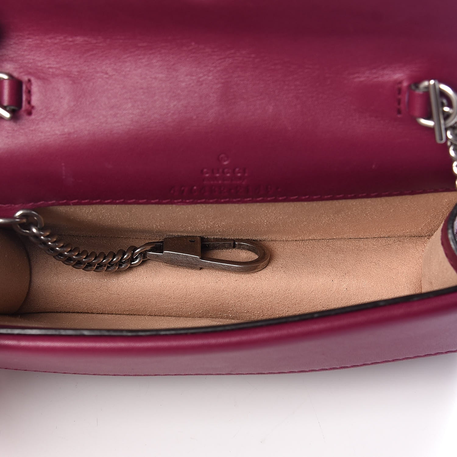 Gucci Velvet Super Mini Dionysus Shoulder Bag Fuchsia Violet Cyclamen 5 of 9