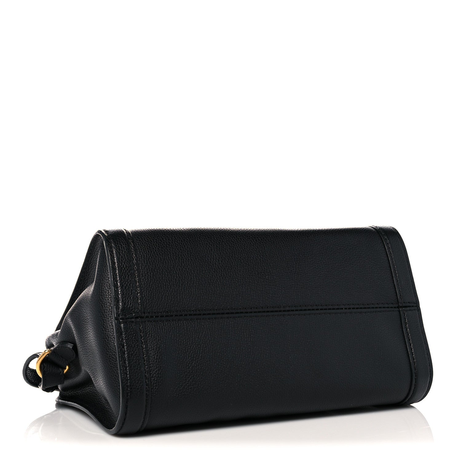 Alexander McQueen Pebbled Calfskin Small Skull Padlock Zip Around Tote Black 4 of 12