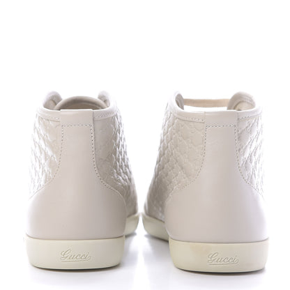 Gucci Microguccissima Womens High Top Sneakers 38.5 Off White 5 of 11