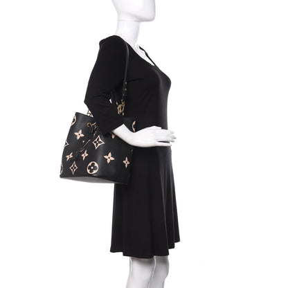 Louis Vuitton Empreinte Monogram Giant Neonoe MM Black Beige 2 of 9