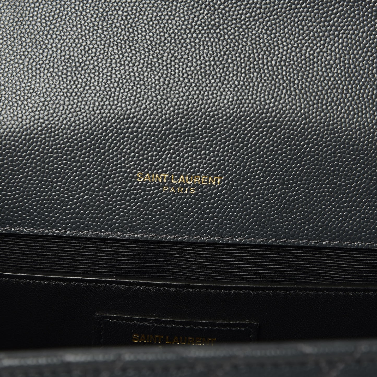 Grain De Poudre Textured Mixed Matelasse Triquilt Medium Monogram Satchel Dark Smog