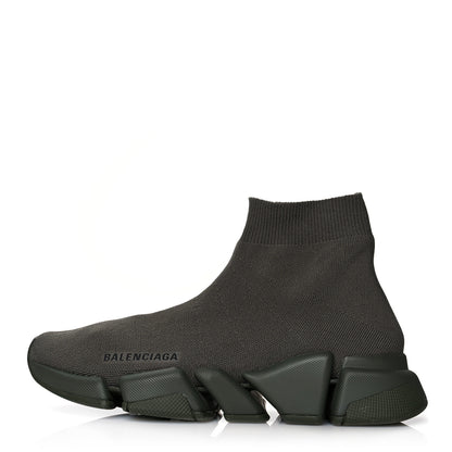 Balenciaga Technical 3D Recycled Knit Womens Speed 2.0 Sneakers 38 Monocolor Dark Kaki 1 of 7