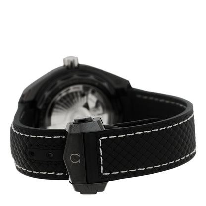 Omega Ceramic 18K White Gold Rubber 39.5mm Seamaster Planet Ocean 600M Automatic Watch Black 215.92.40.20.01.001 3 of 5