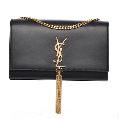 Saint Laurent Smooth Calfskin Medium Classic Monogram Kate Tassel Satchel Black 1 of 6