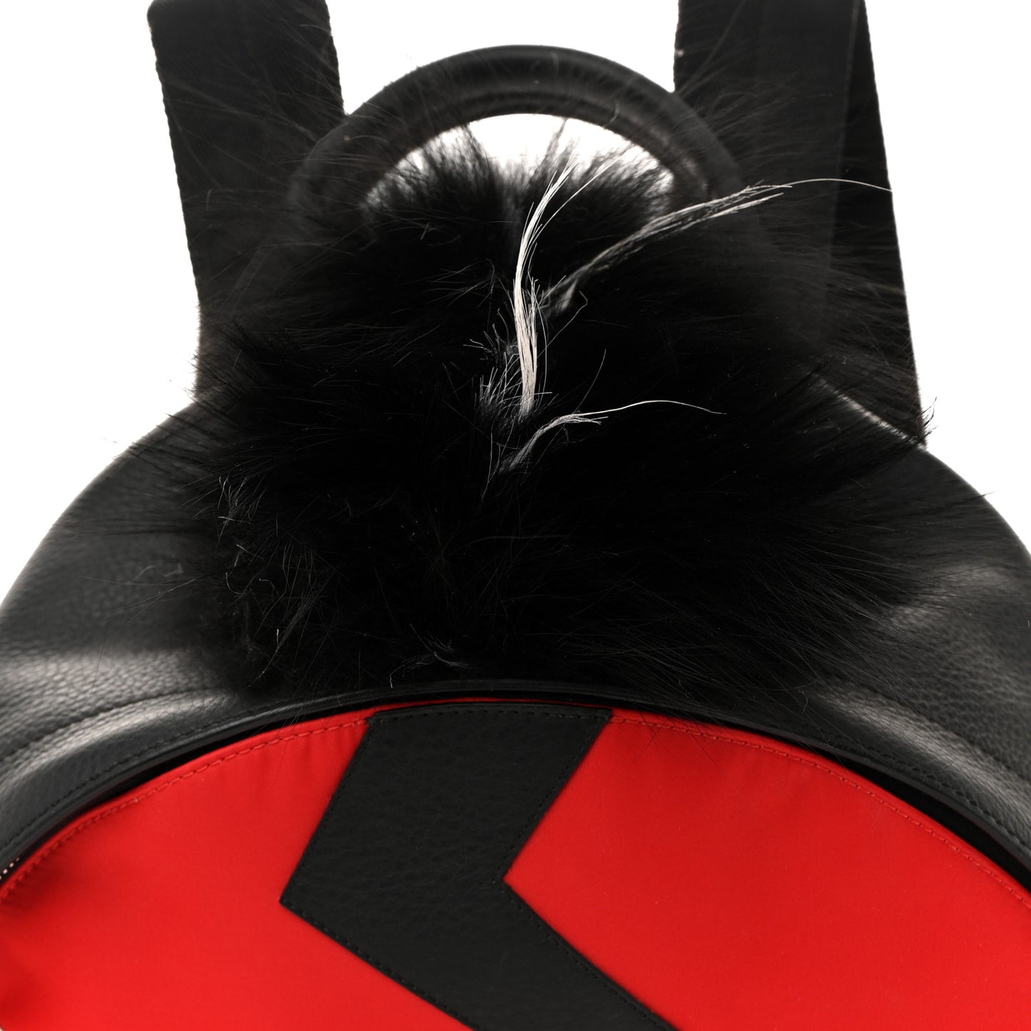 Nylon Vitello Elite Flamingo Fox Goat Fur Lightning Monster Eyes Backpack Rosso Black