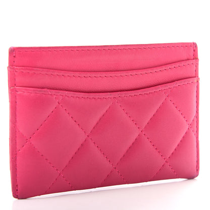 Chanel Lambskin Quilted Card Holder Pink 3 of 8