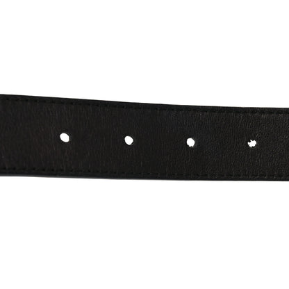 Gucci Calfskin Crystal Interlocking G 80 32 Belt Black 4 of 5