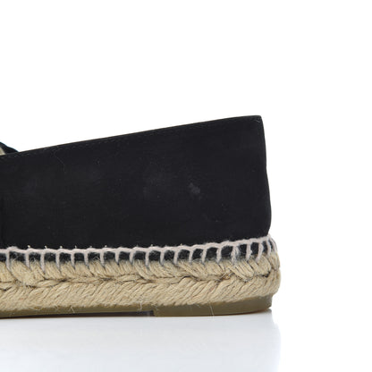 Chanel Suede Camellia CC Espadrilles 37 Black 12 of 26