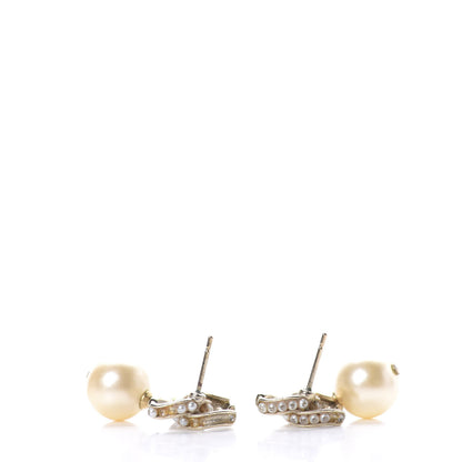Chanel Pearl CC Drop Earrings Gold 5 of 8