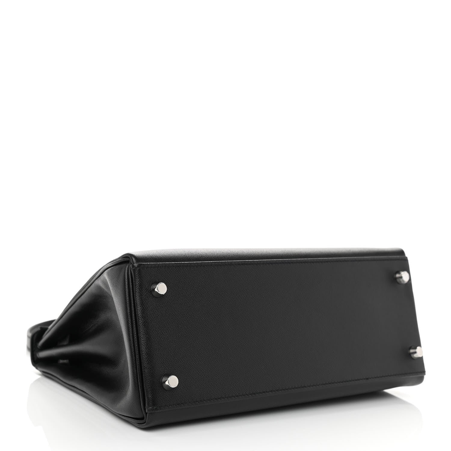 Hermes Madame Calfskin Kelly Retourne 28 Black 4 of 11