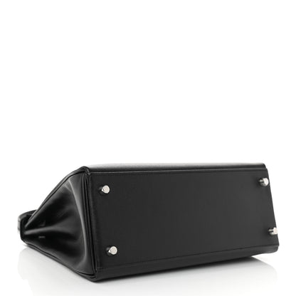 Hermes Madame Calfskin Kelly Retourne 28 Black 4 of 11