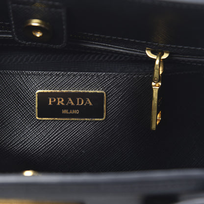 Prada Saffiano Lux Small Parabole Tote Black 6 of 12