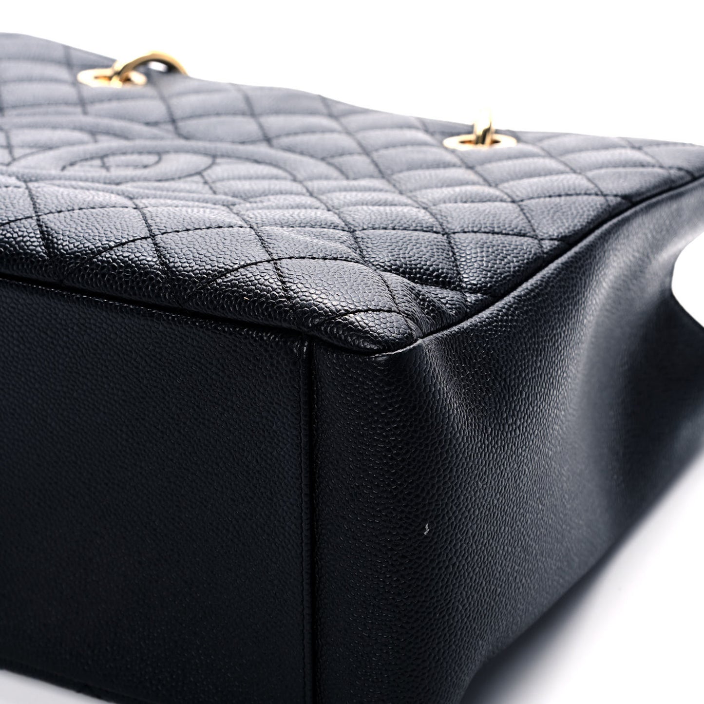 Caviar Quilted Grand Shopping Tote GST Black