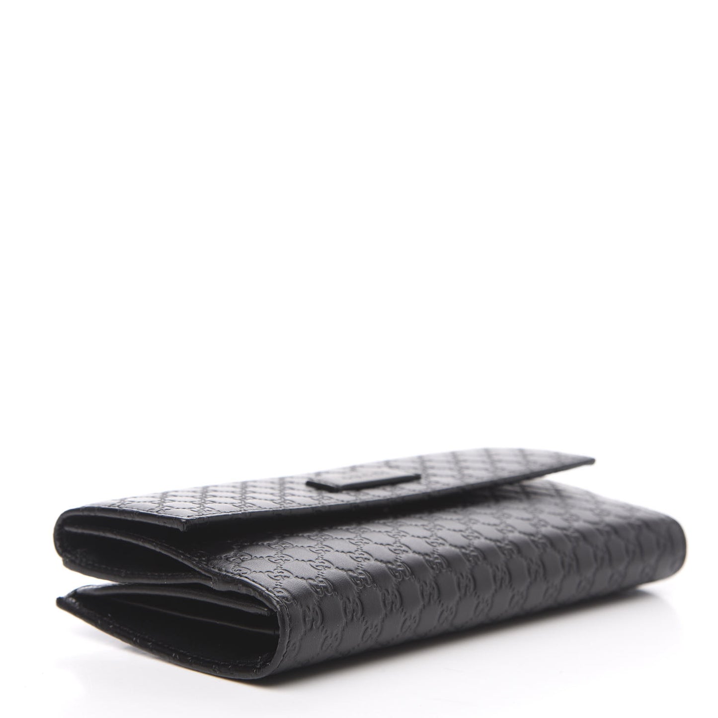 Microguccissima Continental Flap Wallet Black
