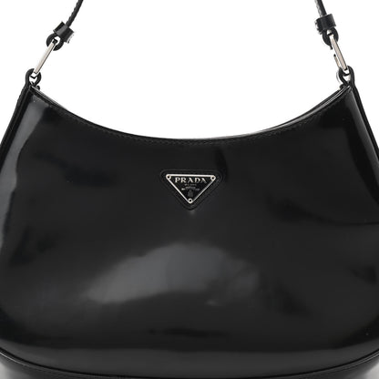 Prada Spazzolato Cleo Shoulder Bag Black 7 of 10