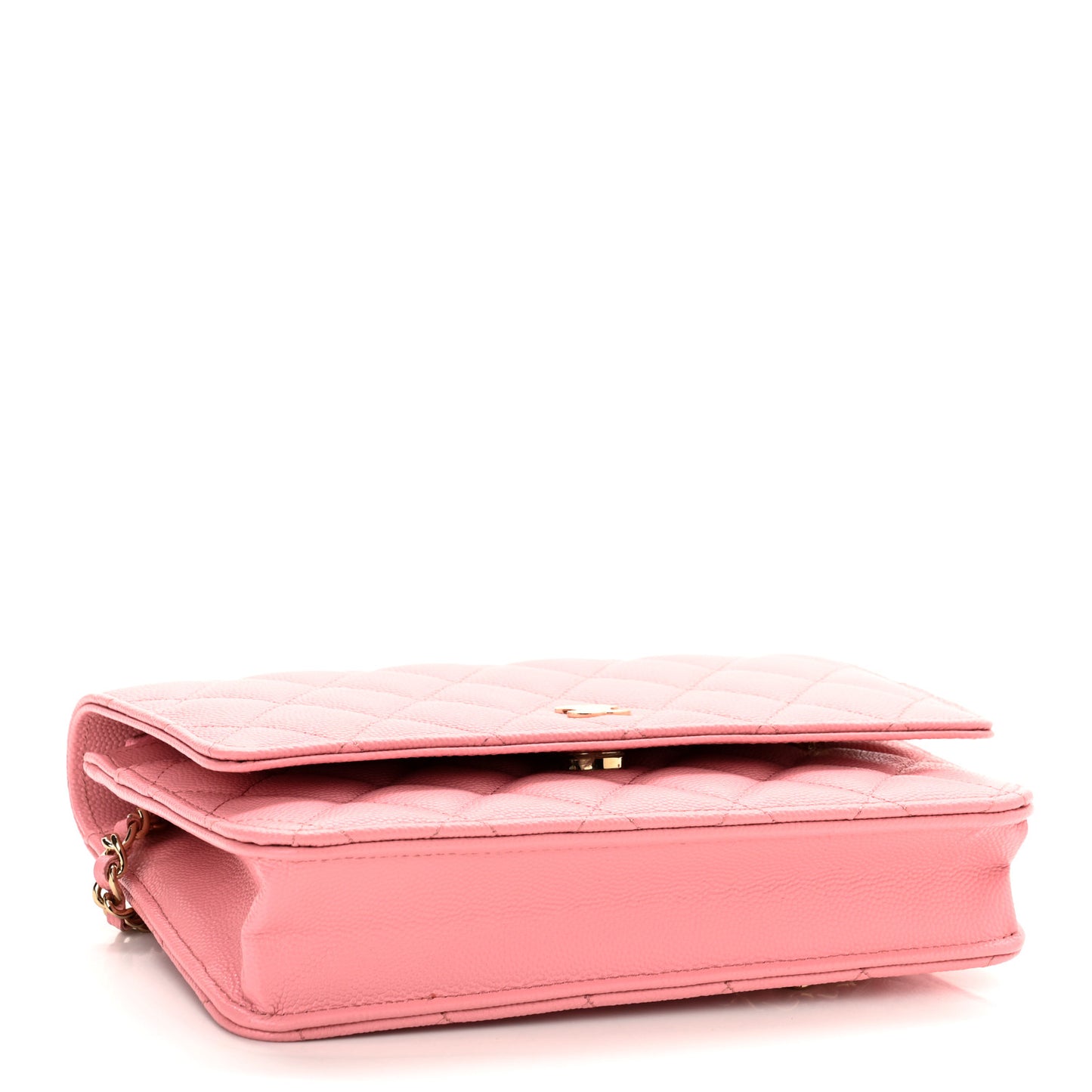 Caviar Quilted Wallet On Chain WOC Pink