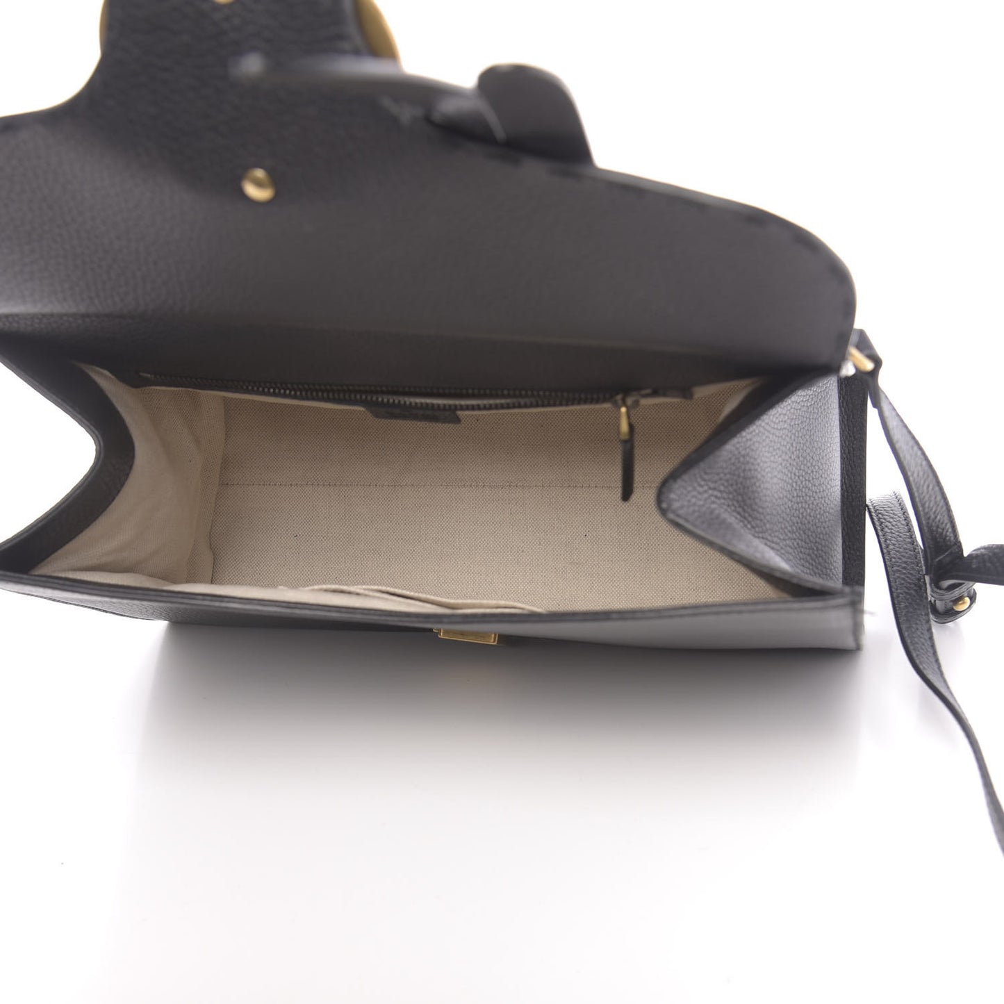 Calfskin Small GG Marmont Top Handle Bag Black