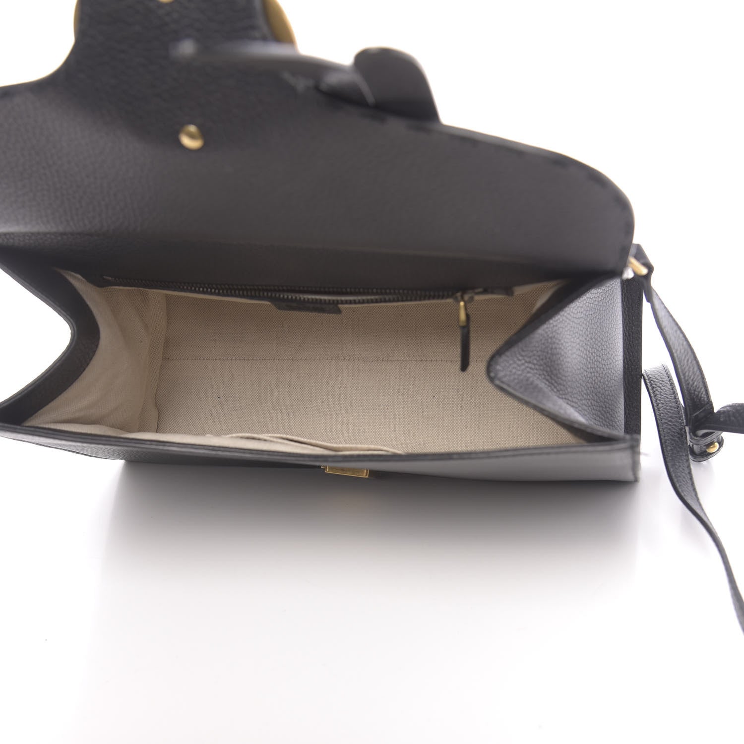 Gucci Calfskin Small GG Marmont Top Handle Bag Black 5 of 11