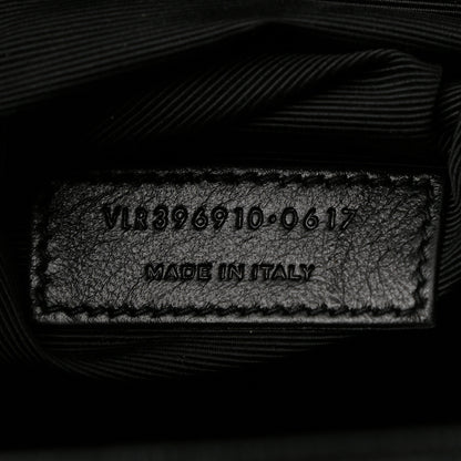 Saint Laurent Grain De Poudre Matelasse Chevron Large Monogram Satchel Black 7 of 10