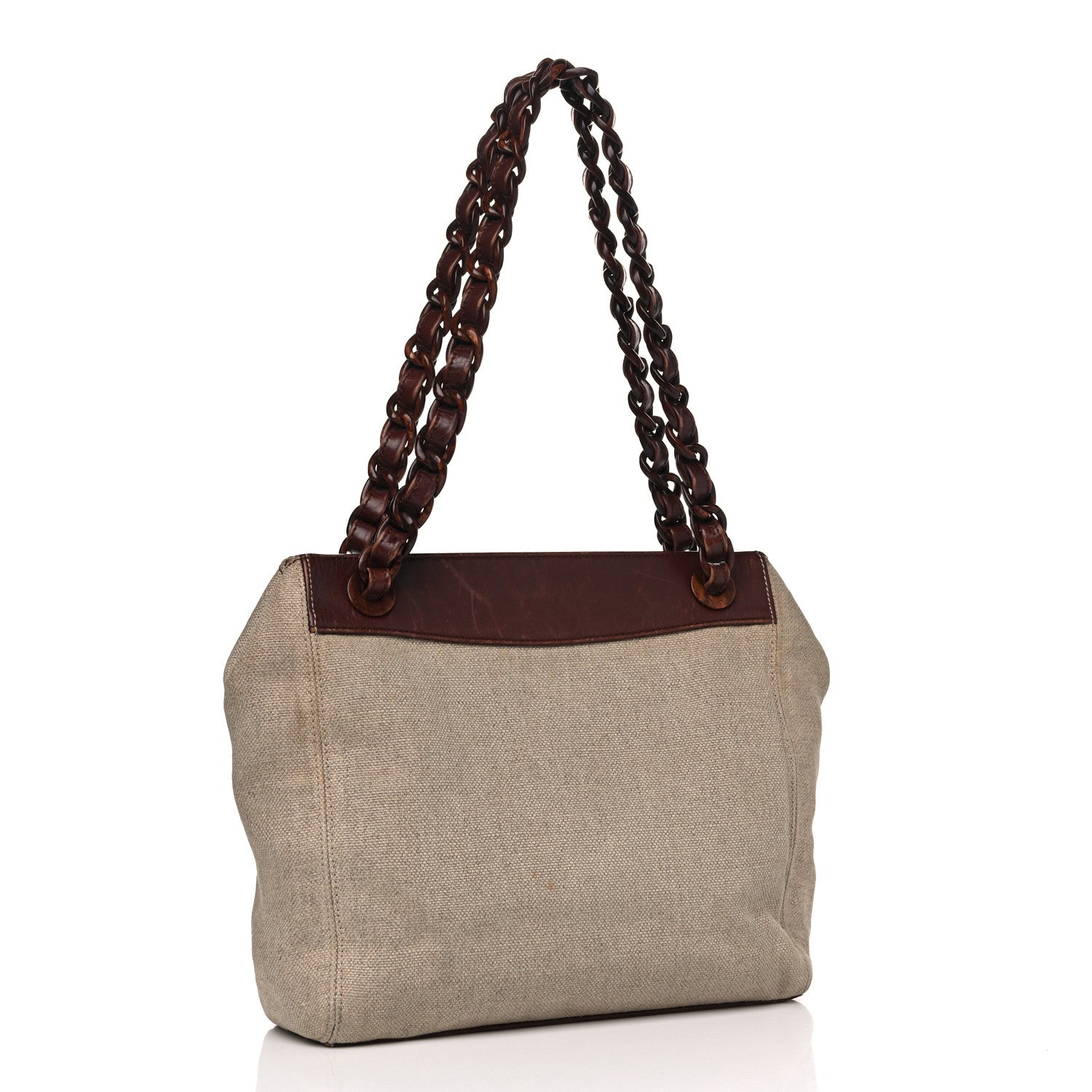 Chanel Linen Tote Beige 4 of 22