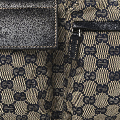 Gucci GG Monogram Web Double Pocket Belt Bag Navy 10 of 12