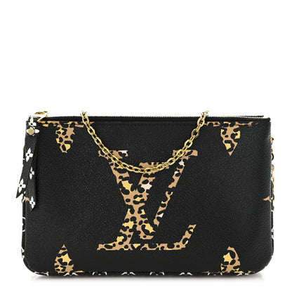 Louis Vuitton Monogram Giant Jungle Pochette Double Zip Black 1 of 11