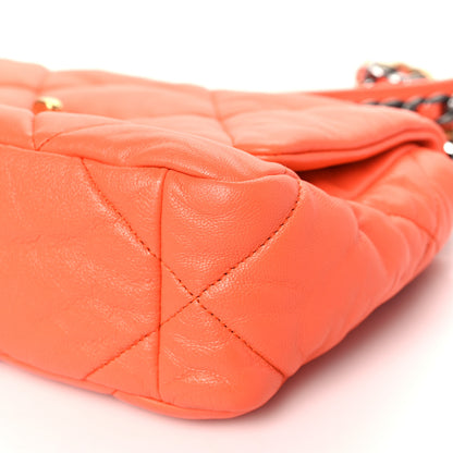Chanel Lambskin Quilted Medium Chanel 19 Flap Orange 10 of 11