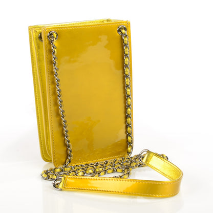 Chanel Patent Crossbody CC Phone Holder Gold 3 of 7