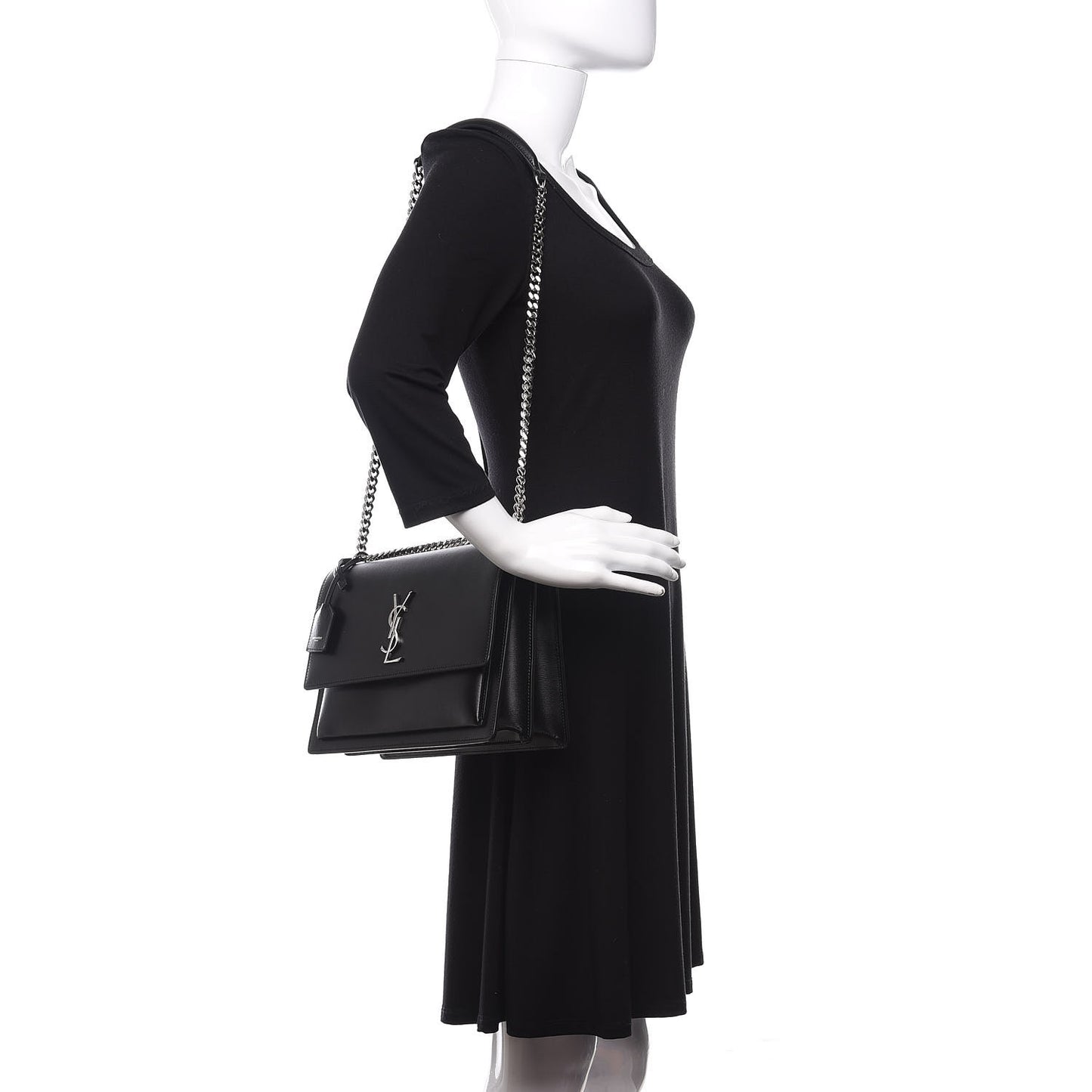 Calfskin Medium Monogram Sunset Black