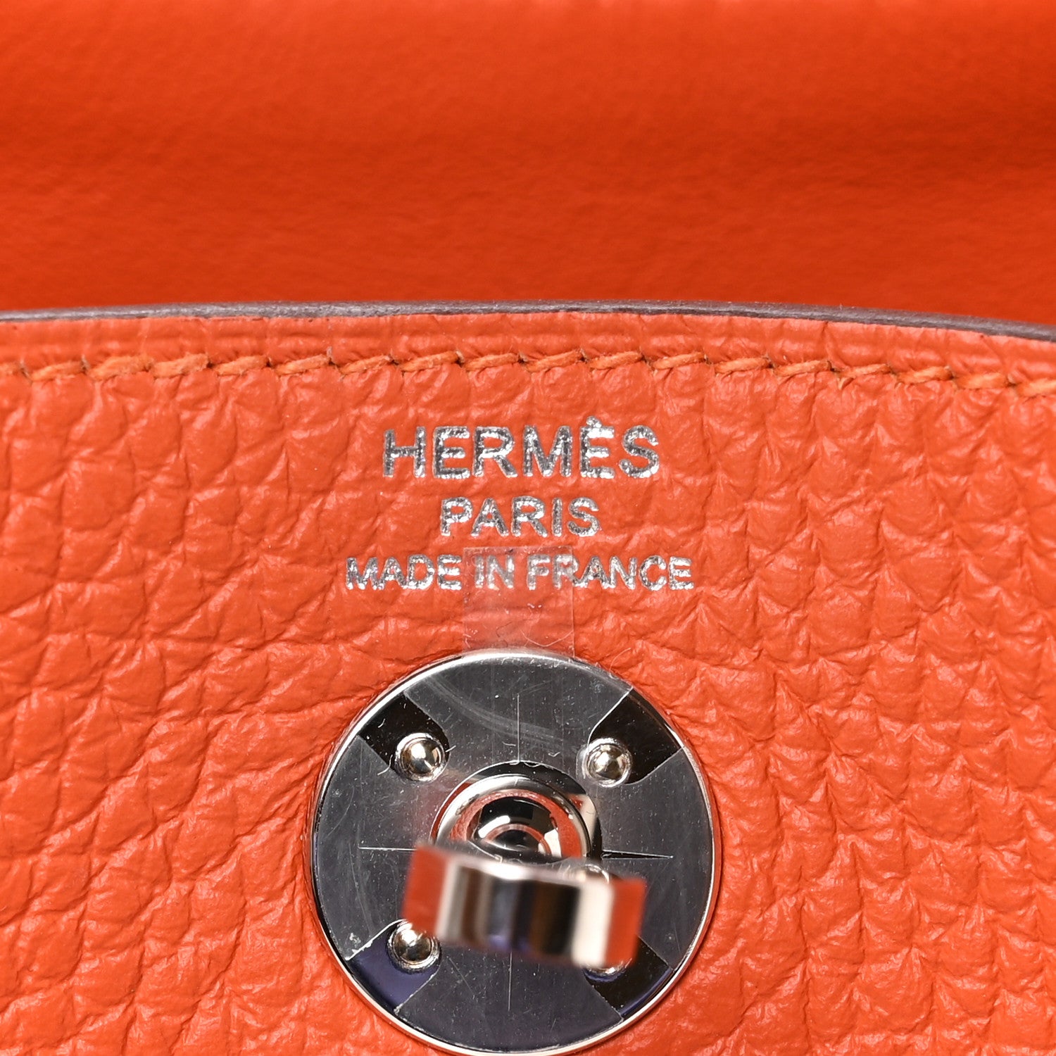 Hermes Taurillon Clemence Mini Lindy 20 Feu 6 of 11