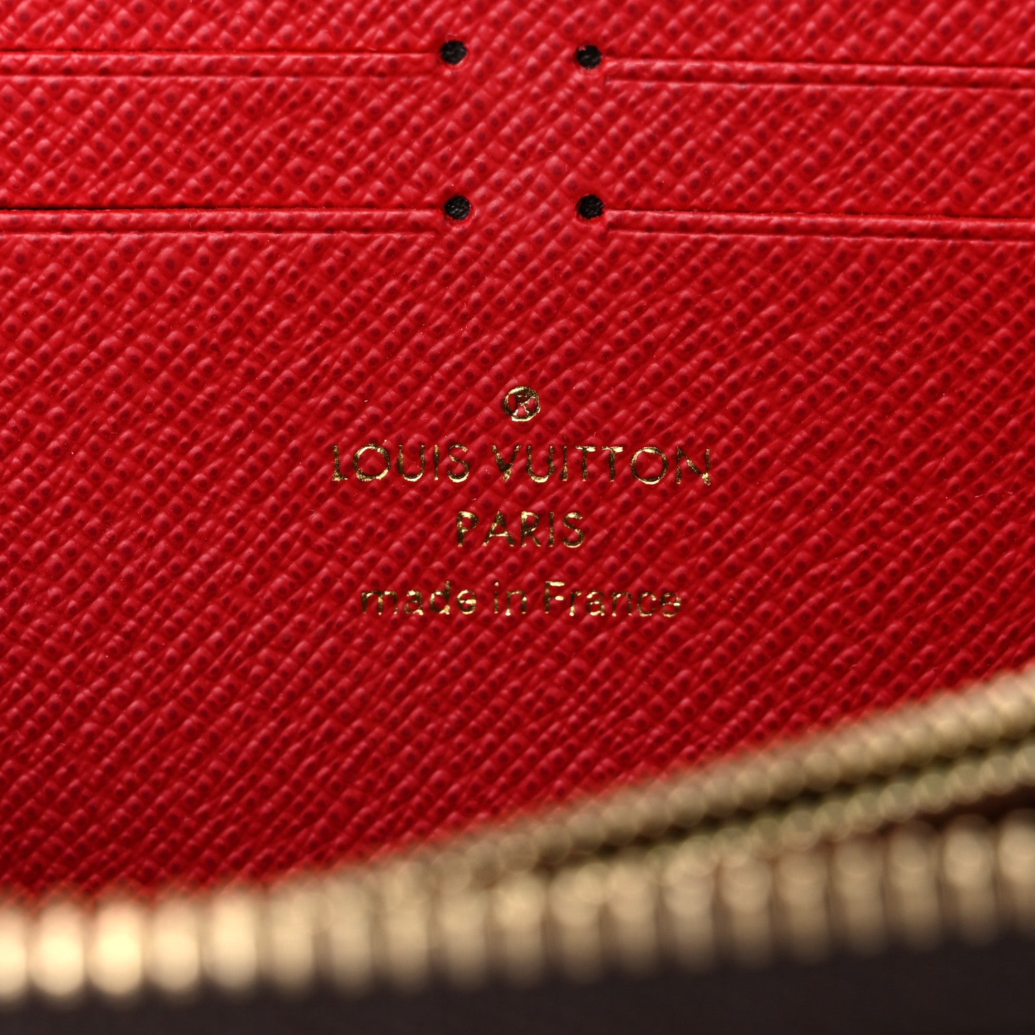 Louis Vuitton Damier Ebene Clemence Wallet Cherry 6 of 7