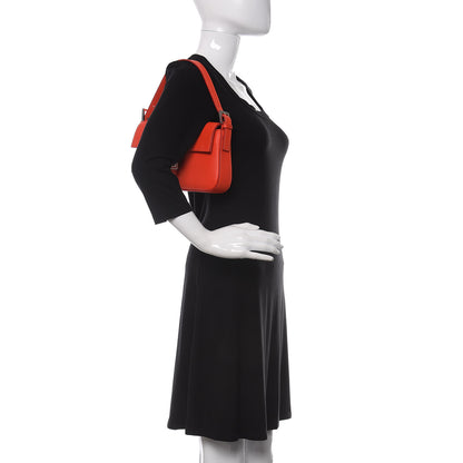 Fendi Vitello Enamel Interchangeable Strap Baguette Papavero 2 of 10