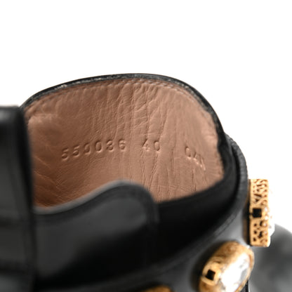 Gucci Calfskin Crystal GG Trip Chelsea Ankle Boots 40 Black 8 of 11