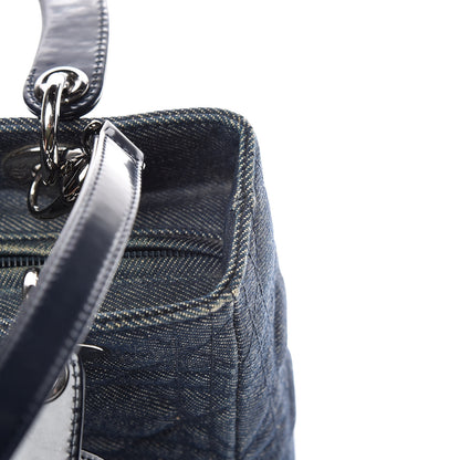 Christian Dior Denim Cannage Medium Lady Dior Blue 16 of 16