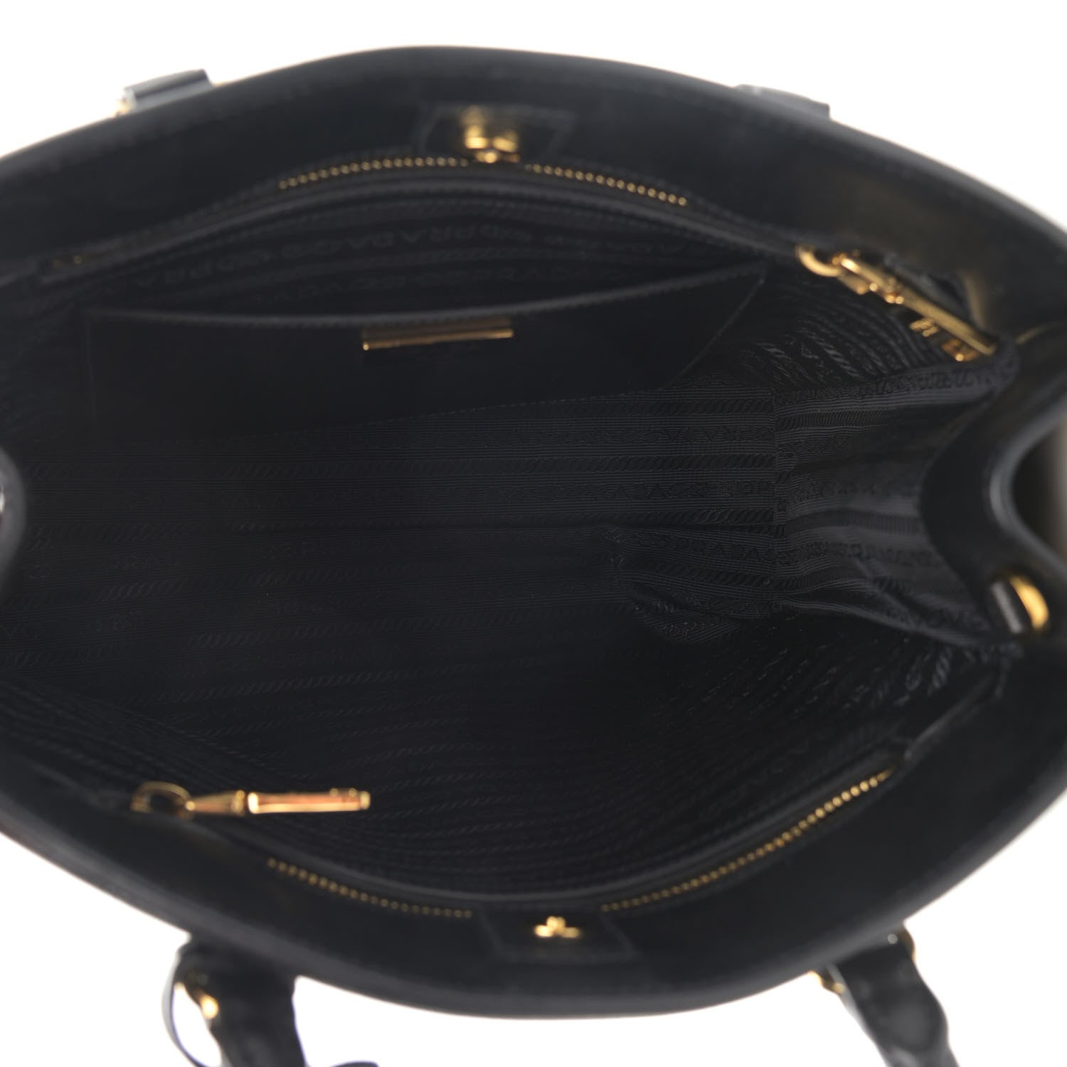 Prada Saffiano Lux Small Parabole Tote Black 5 of 12
