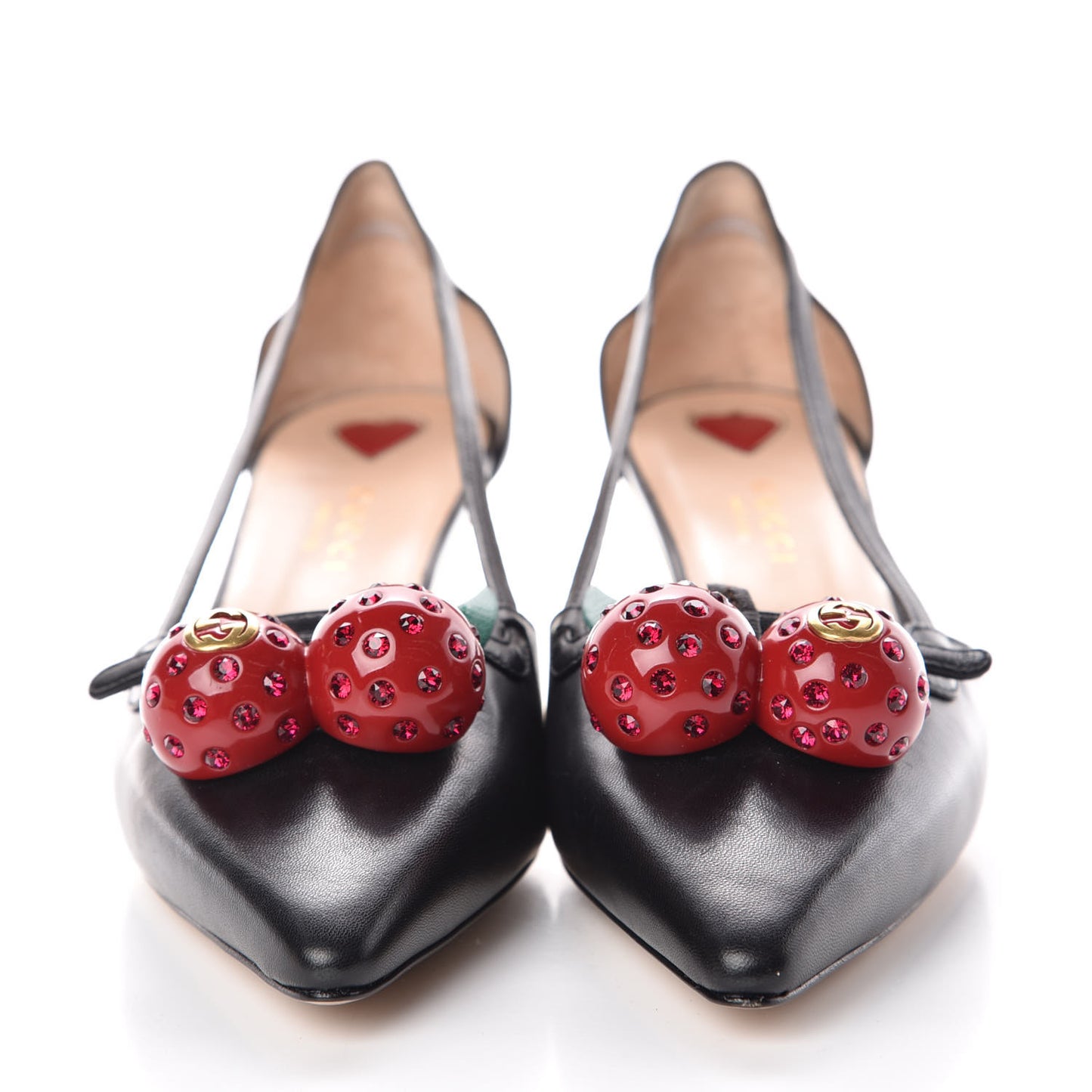 Nappa Cherry Pumps 36.5 Black