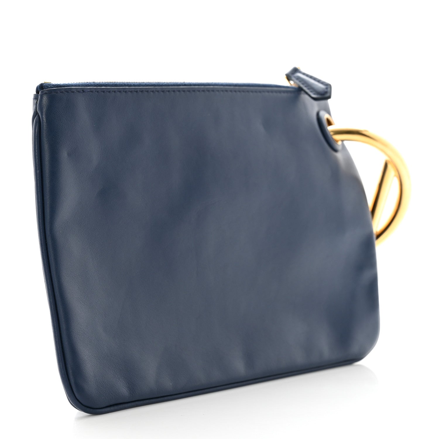 Fendi Vitello Century Opaco F is Fendi Tri-Color Triplette Pouch Set Fragola Black Blu Scuro 3 of 10