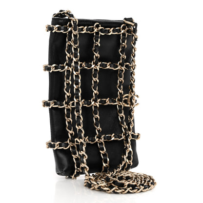 Chanel Lambskin Tech Me Out Clutch With Chain Black 3 of 11