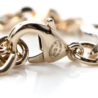 Chanel Crystal CC Chain Bracelet Gold Silver 5 of 5