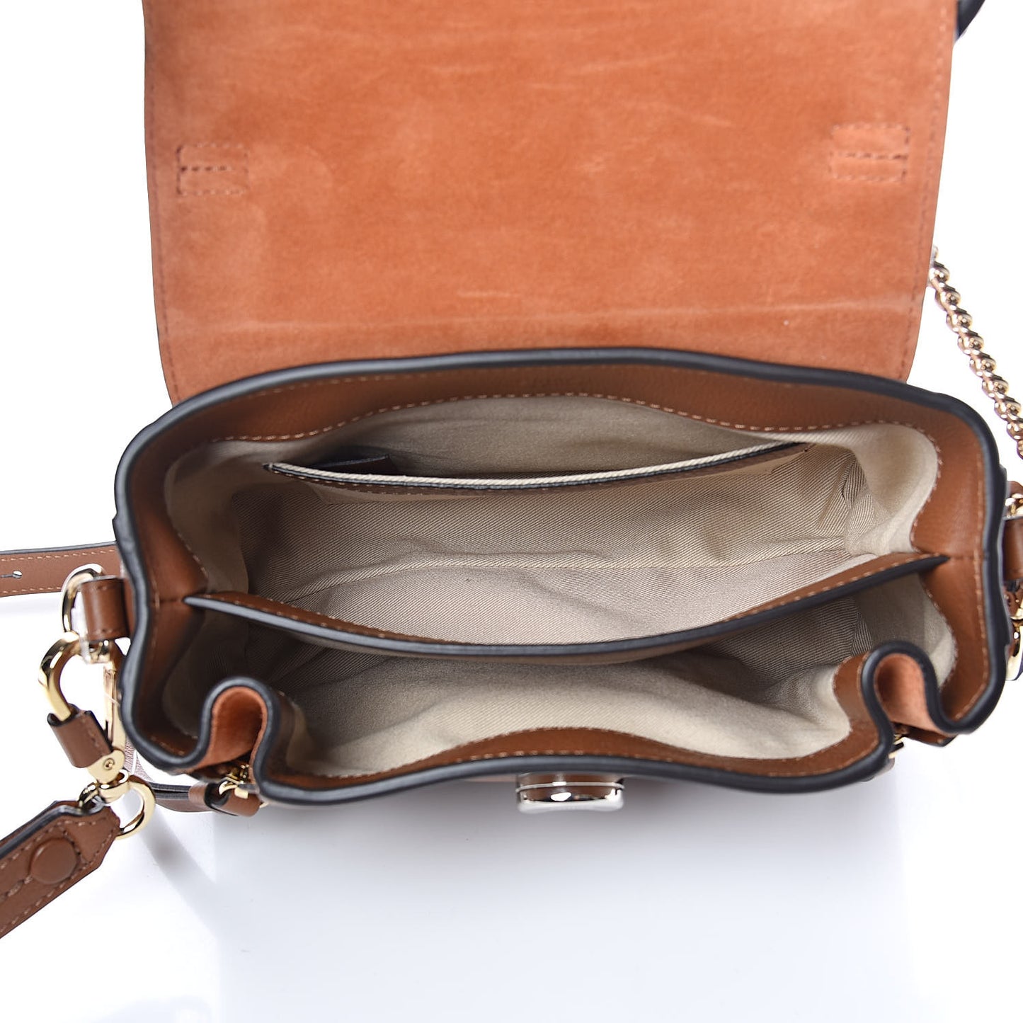 Calfskin Mini Faye Day Shoulder Bag Tan