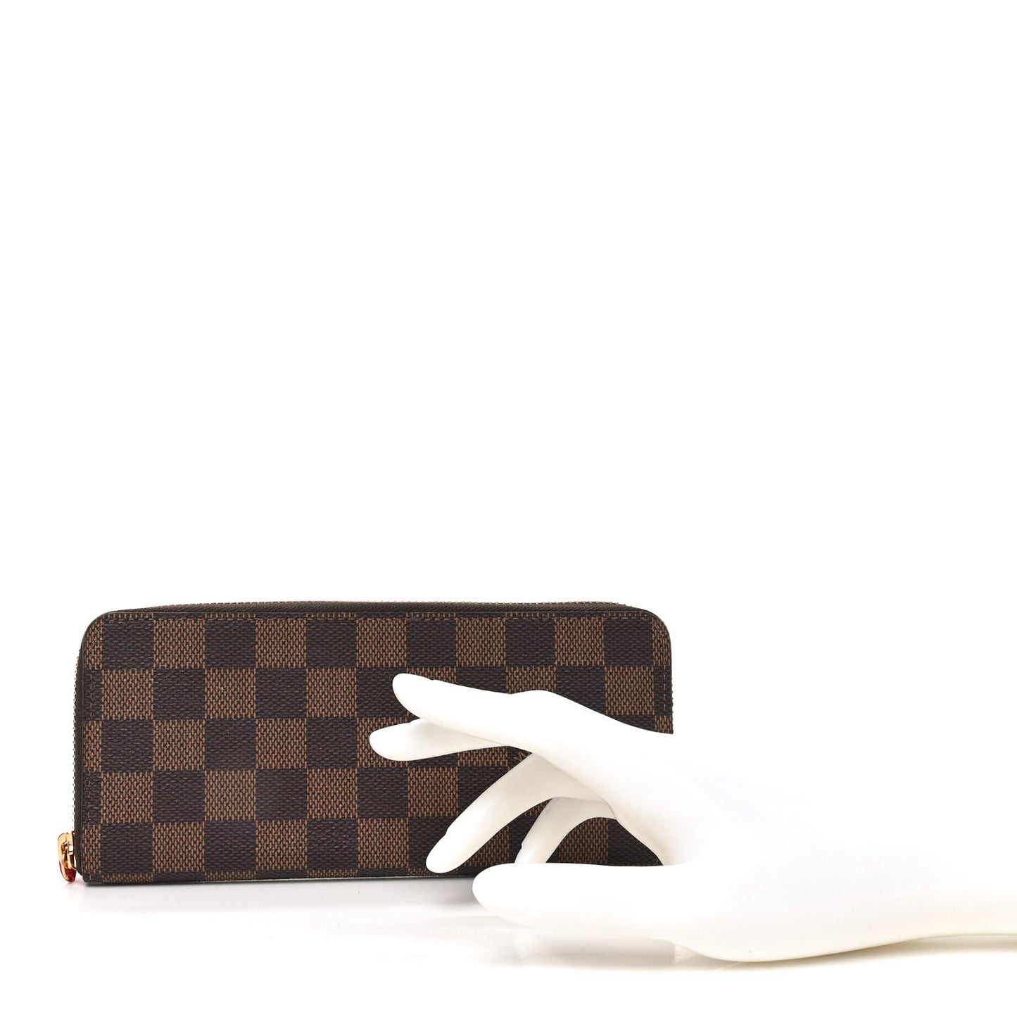 Damier Ebene Clemence Wallet Cherry