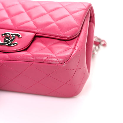 Chanel Lambskin Quilted Mini Square Flap Dark Pink 12 of 12