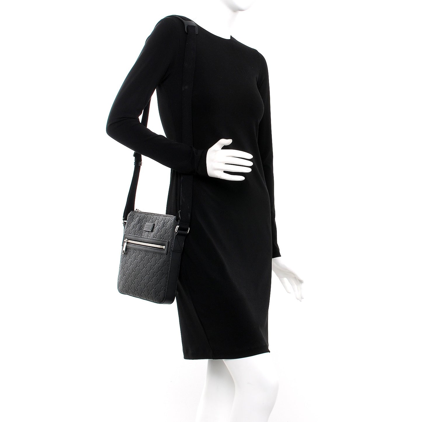 Guccissima Signature Small Messenger Bag Black