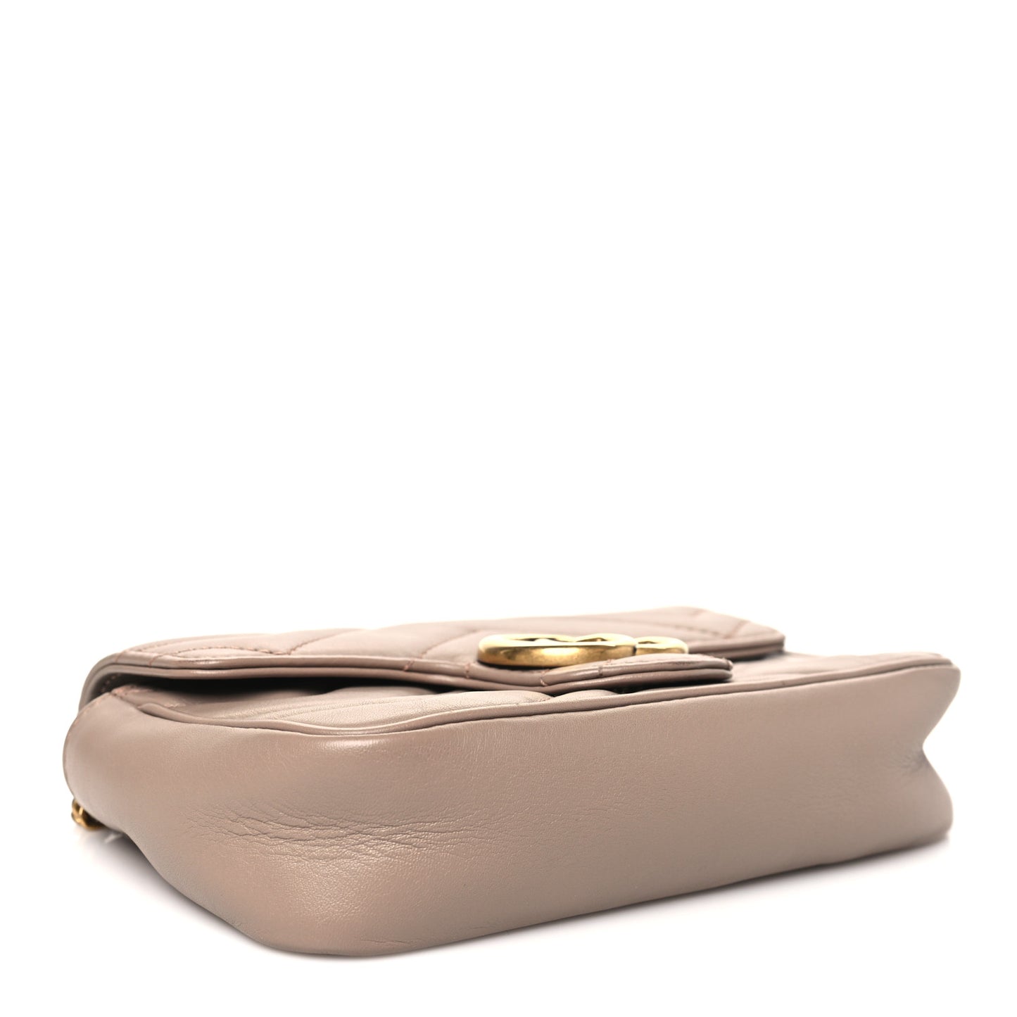 Calfskin Matelasse Super Mini GG Marmont Shoulder Bag Porcelain Rose